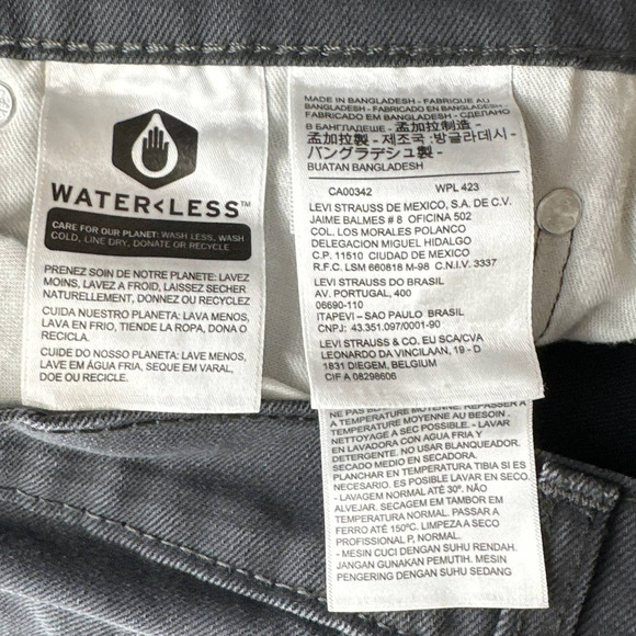 Levi Strauss & Co 541 Denim Jeans Straight Leg Zip Fly Black Size W33 L32 - Picture 8 of 11